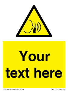 Custom warning sudden loud noise